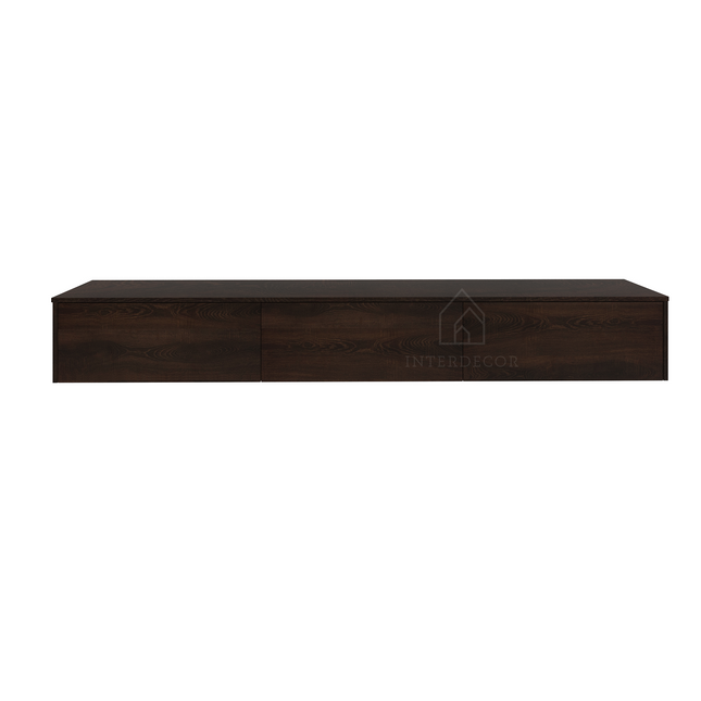 Elegance Collection TV meubel Zwevend Lowboard Hangend 240cm Eiken Dark Walnut